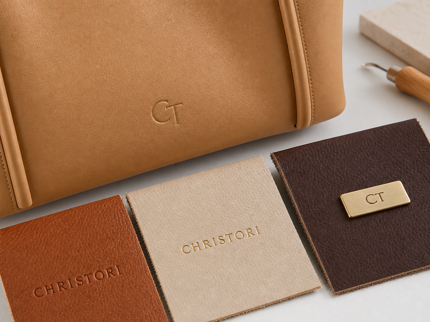 Logo customization reference for Christori handbag projects