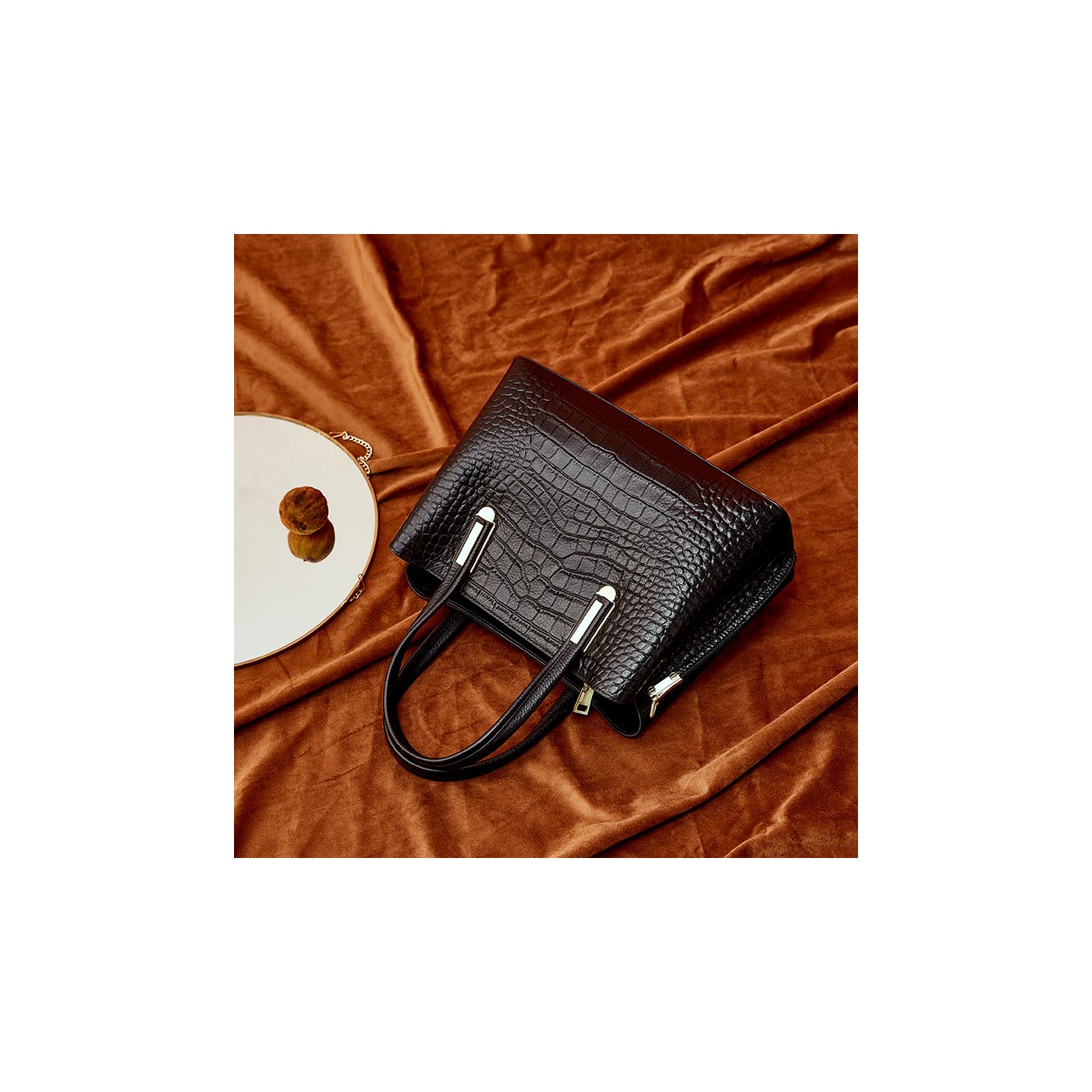 Product image 5 of Croc Embossed Leather Tote Bag for wholesale handbag buyers