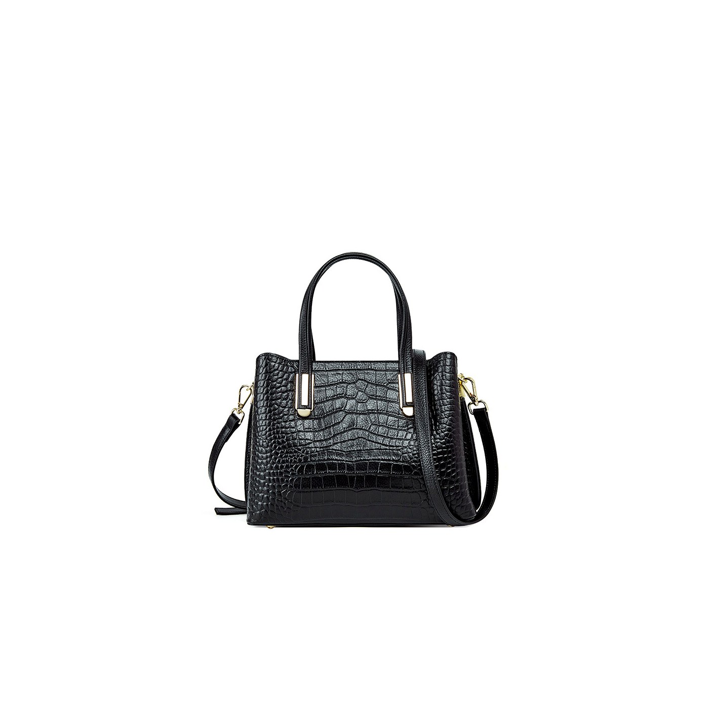 Croc Embossed Leather Tote Bag product image