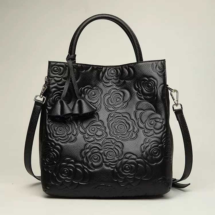 Camellia Premium Leather Handheld Tote product image