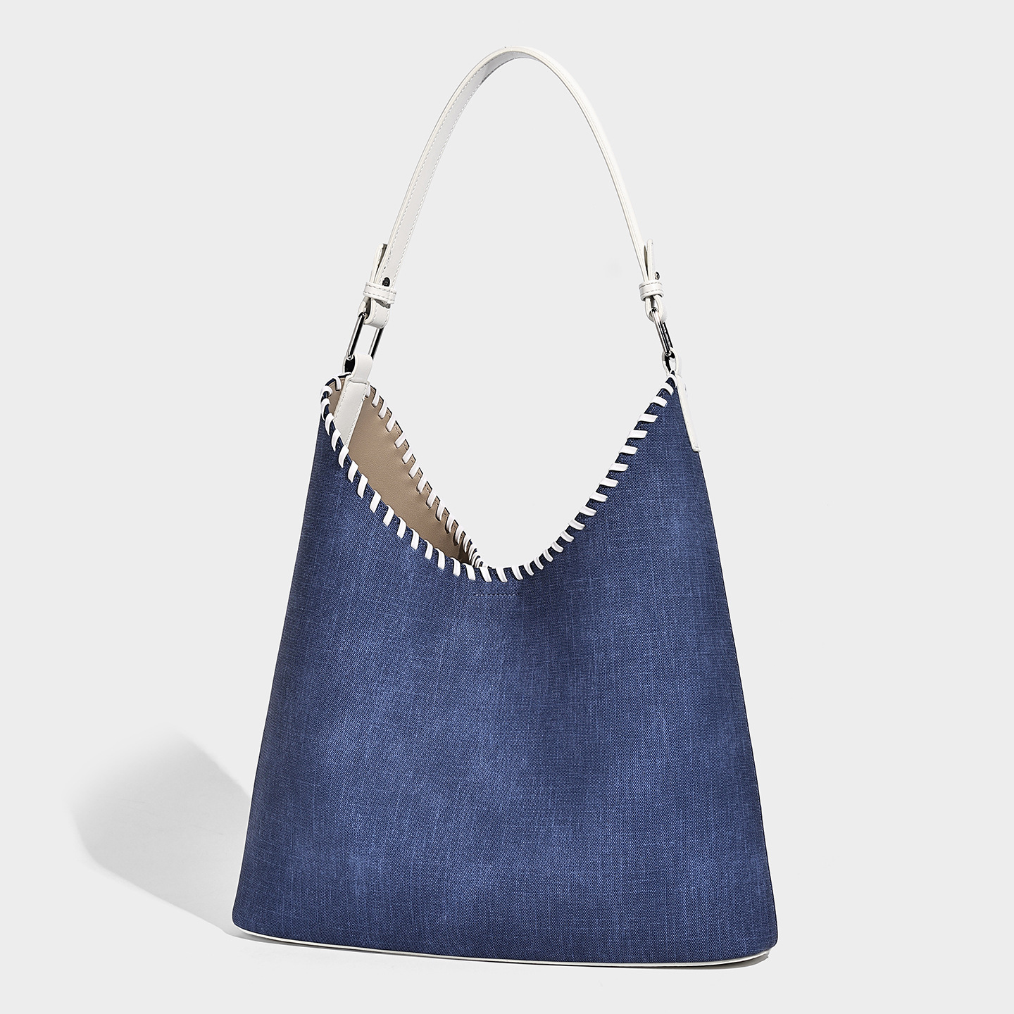 Colorblock Vegan Leather Retro Tote Shoulder Bag