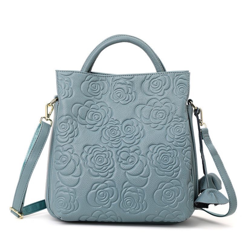 Genuine Leather Large Capacity Bucket Tote Bag Women Crossbody Shoulder Commuter 2026 product image