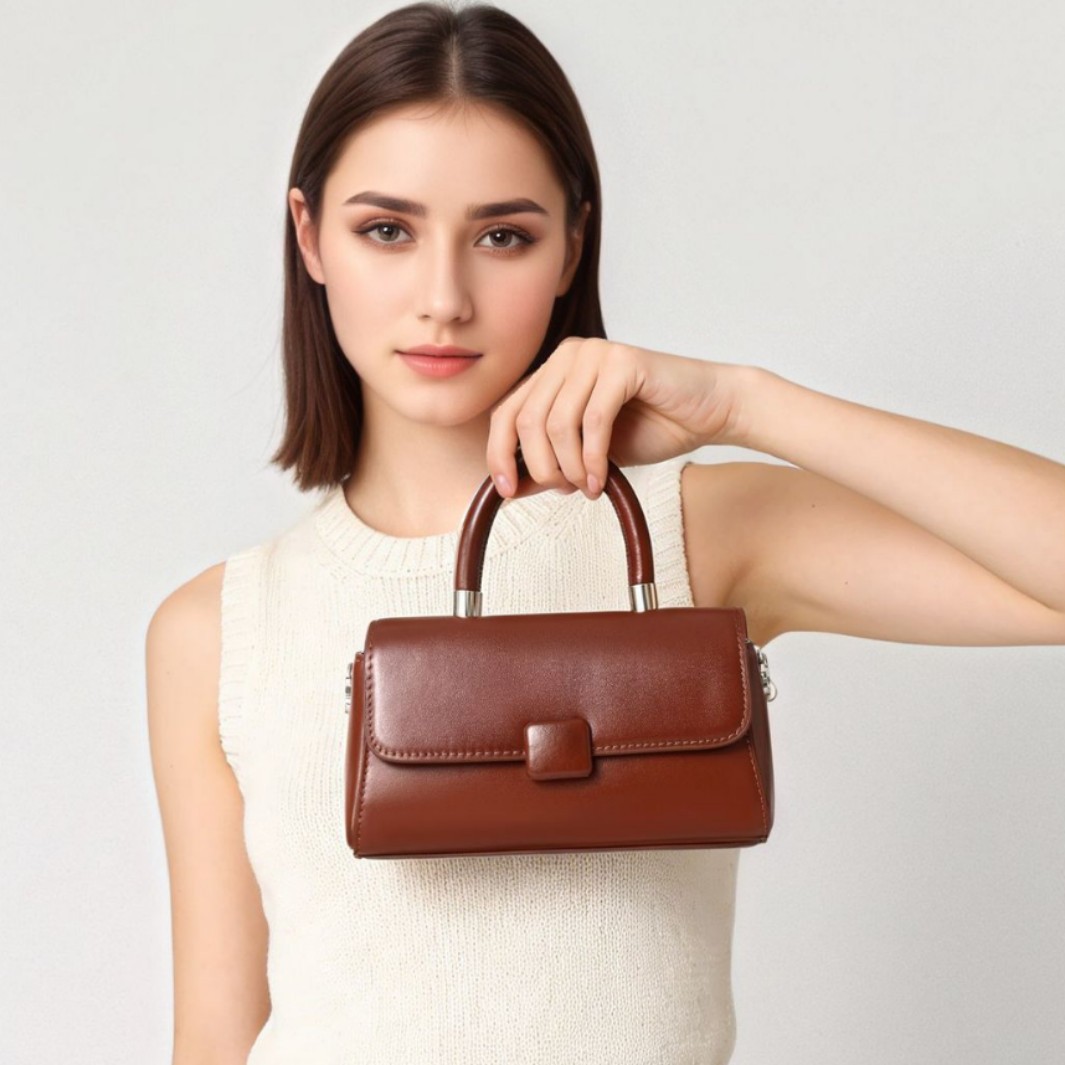 Genuine Leather Vintage Crossbody Shoulder Bag Niche Design product image
