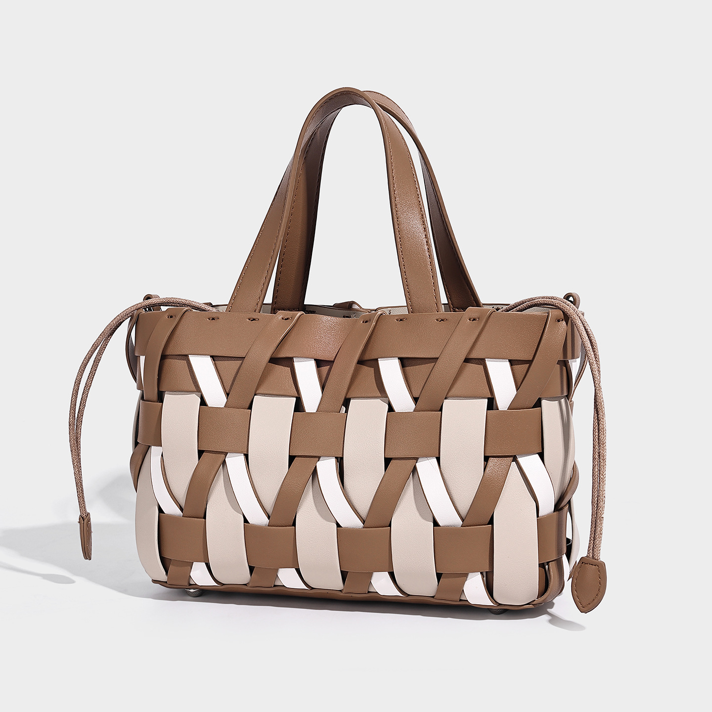Handcrafted Basket-Weave Top Handle Bag — Artisan 2026