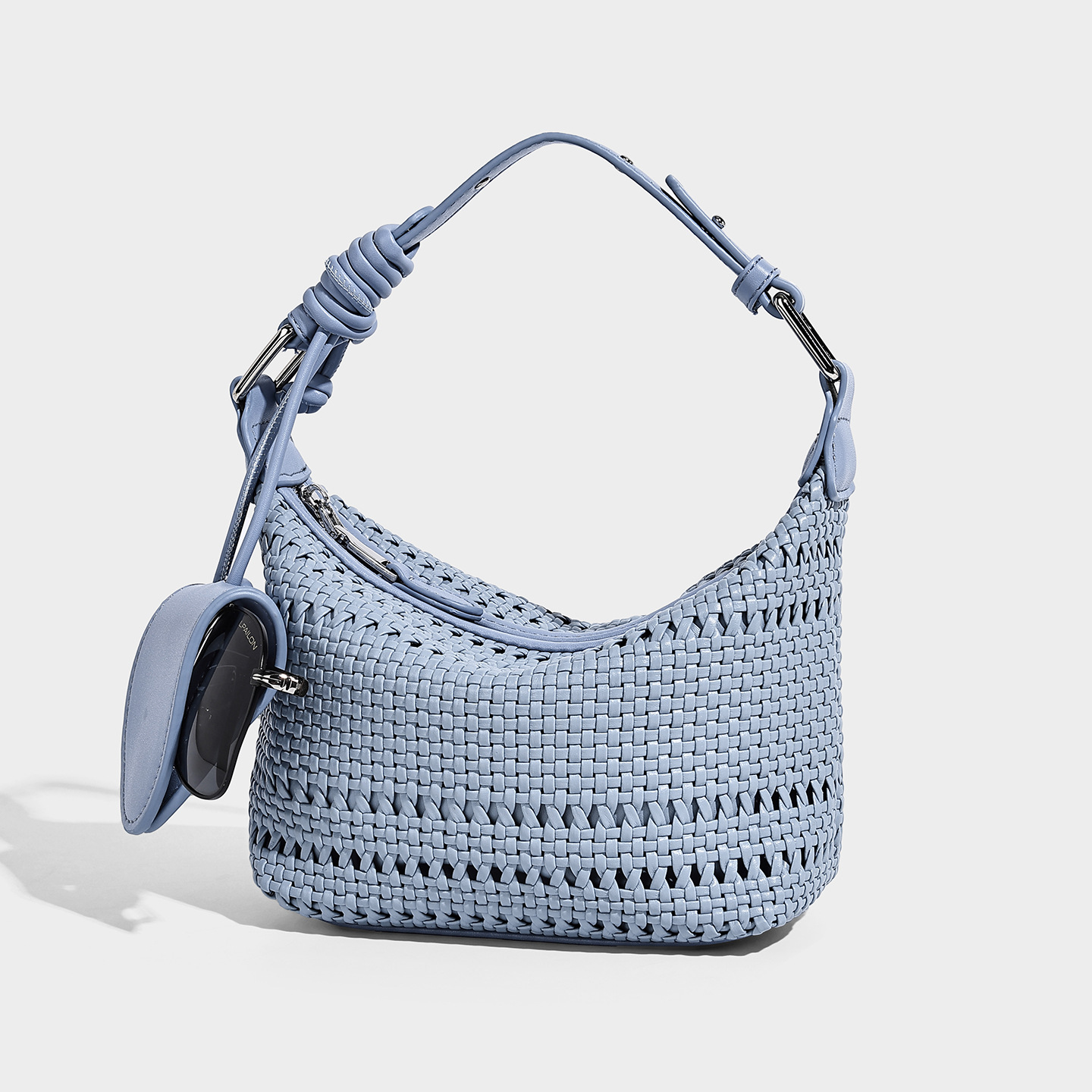Hand-Woven Vegan Leather Mini Underarm Crossbody Bag product image