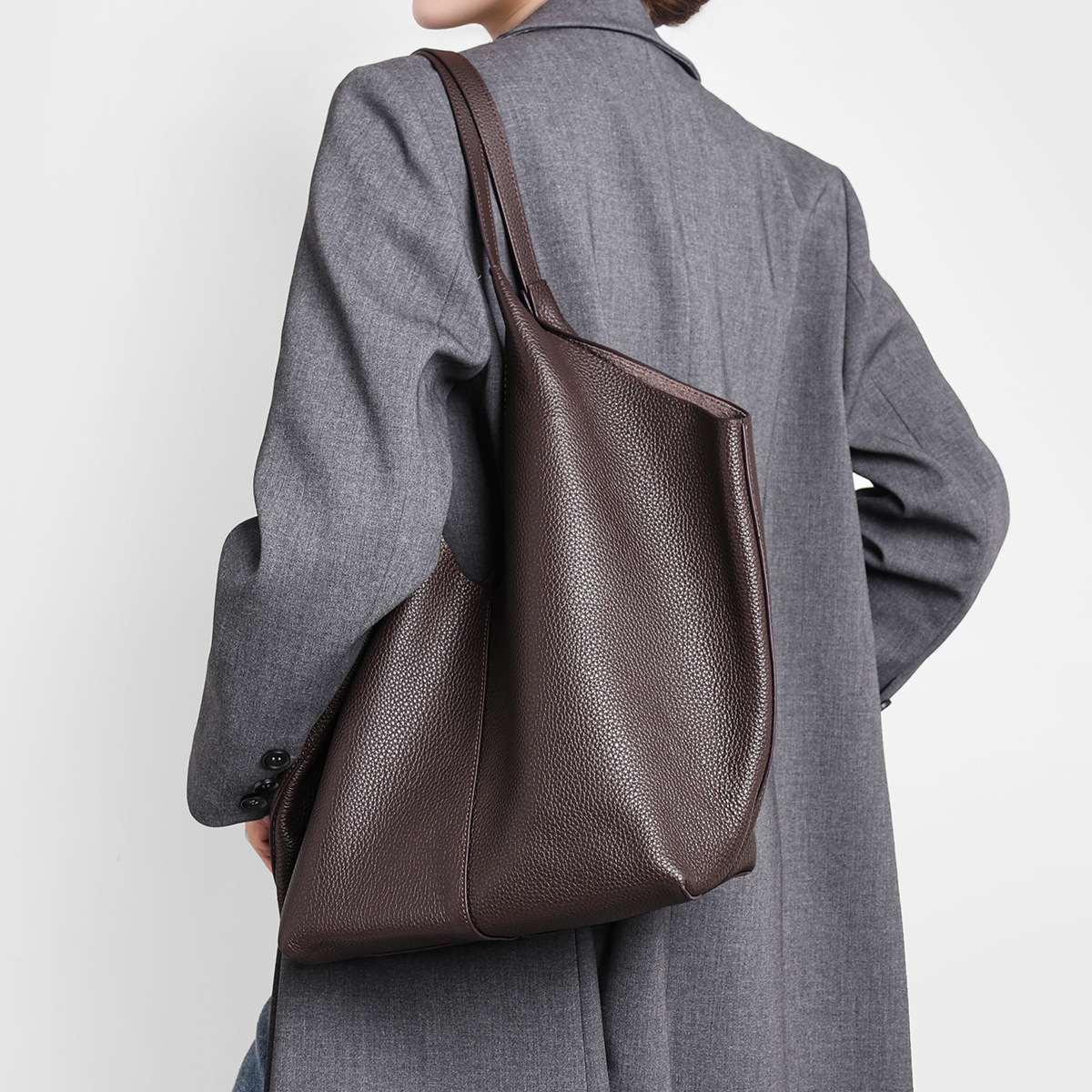 Large Capacity Genuine Leather Tote Crossbody Bag Women Mother Bag Shoulder Underarm product image