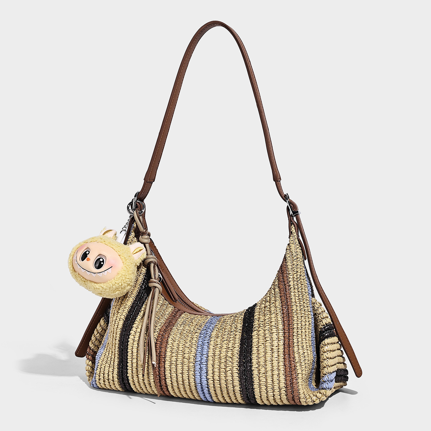 Large Woven Straw Beach Tote Bag — Summer 2026