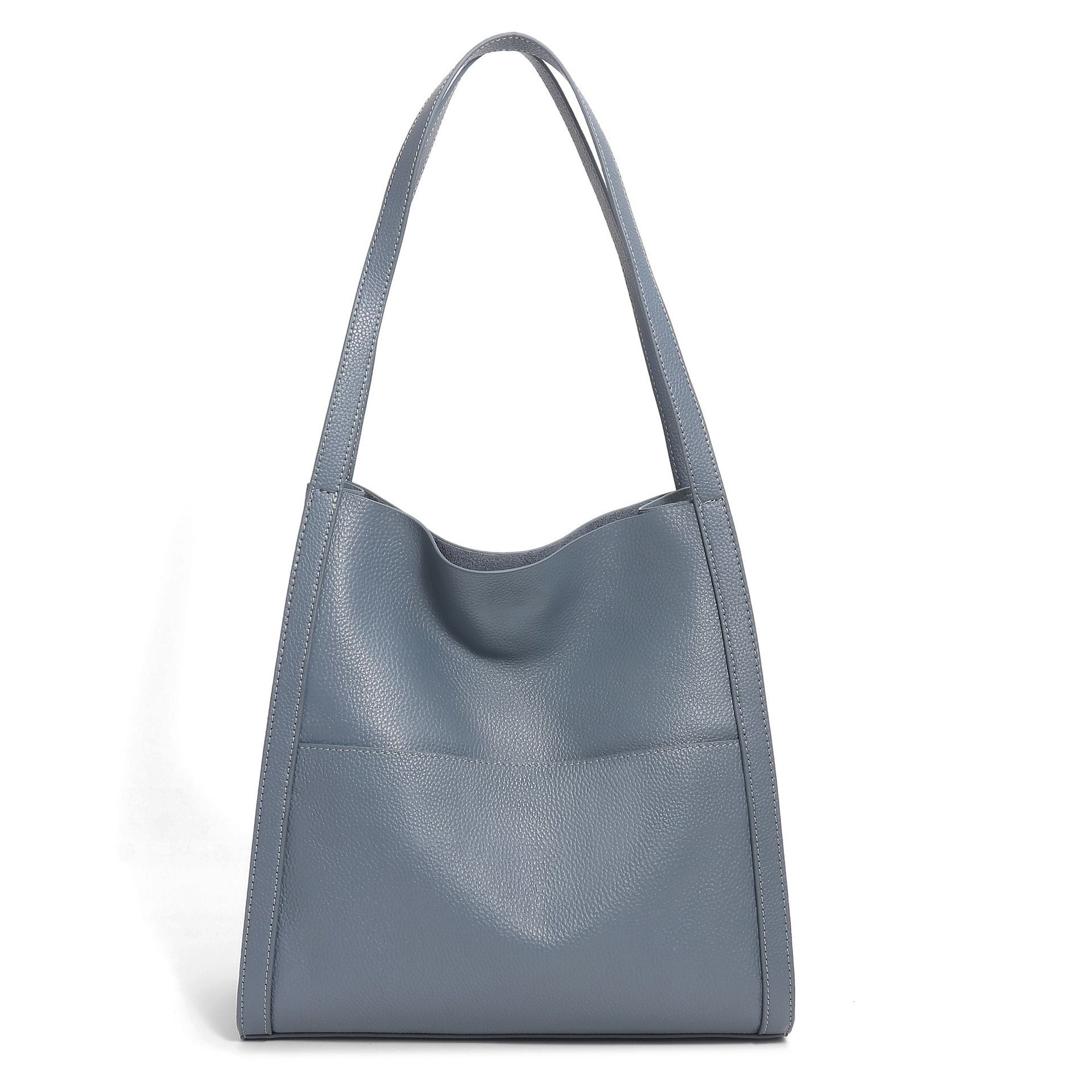 Genuine Leather Tote Bag Large Capacity Commuter Minimalist Women product image