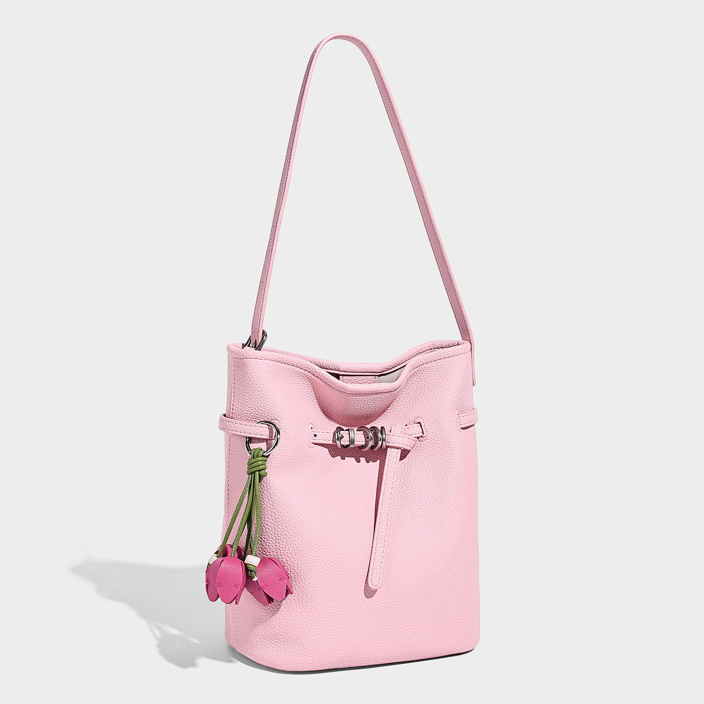 Minimalist Vegan Leather Small Bucket Bag — Summer 2026