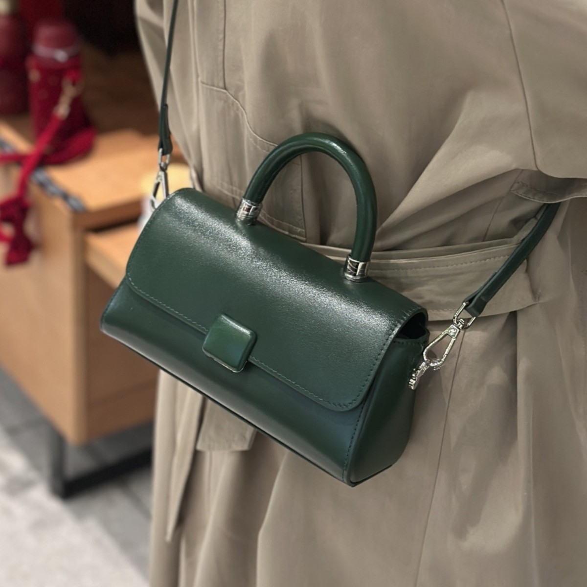Niche Mini Genuine Leather Shoulder and Crossbody Handbag product image