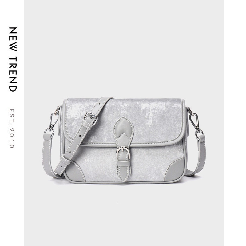 Niche Small Square Crossbody Bag Women Genuine Leather Vintage Minimalist Shoulder Bag product image