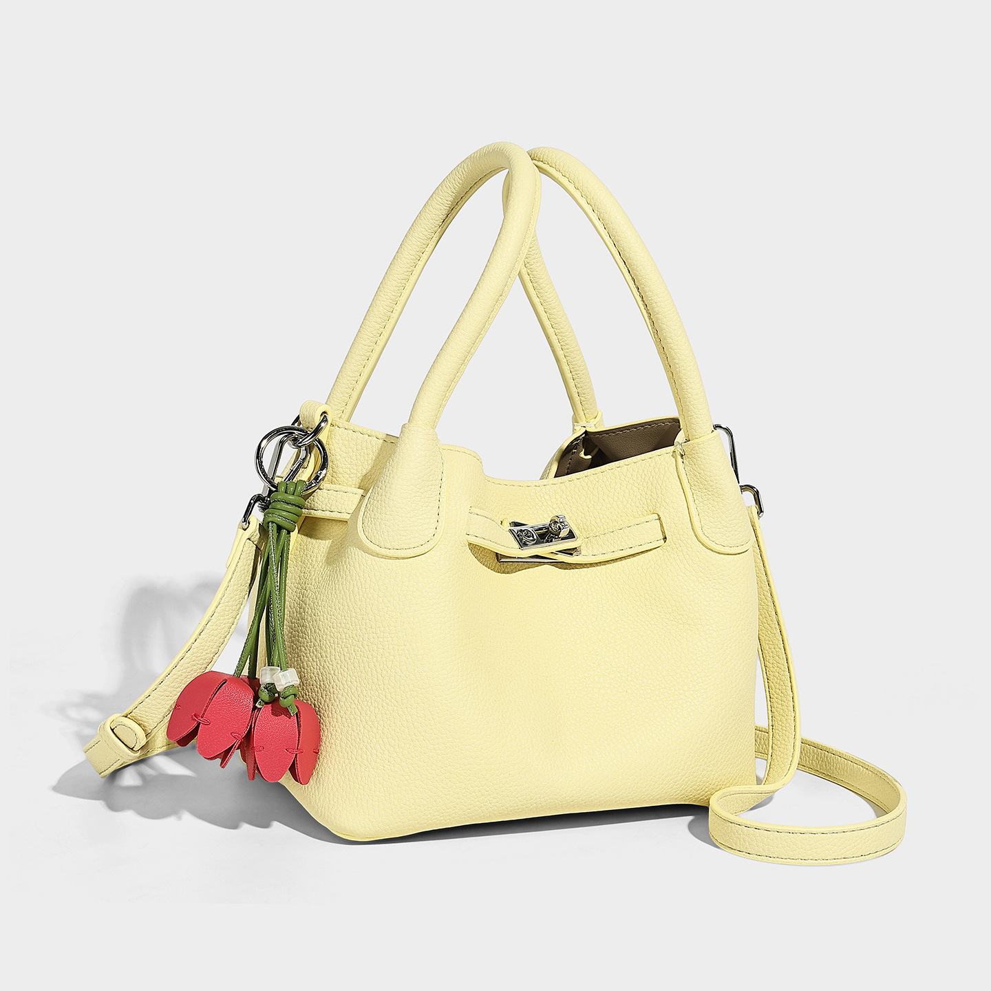 Pebbled Vegan Leather Bucket Basket Tote — Summer 2026