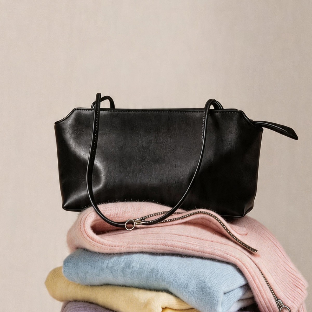 Terrasse Sheepskin Shoulder Tote | Korean Minimalist related to Lining handbag material