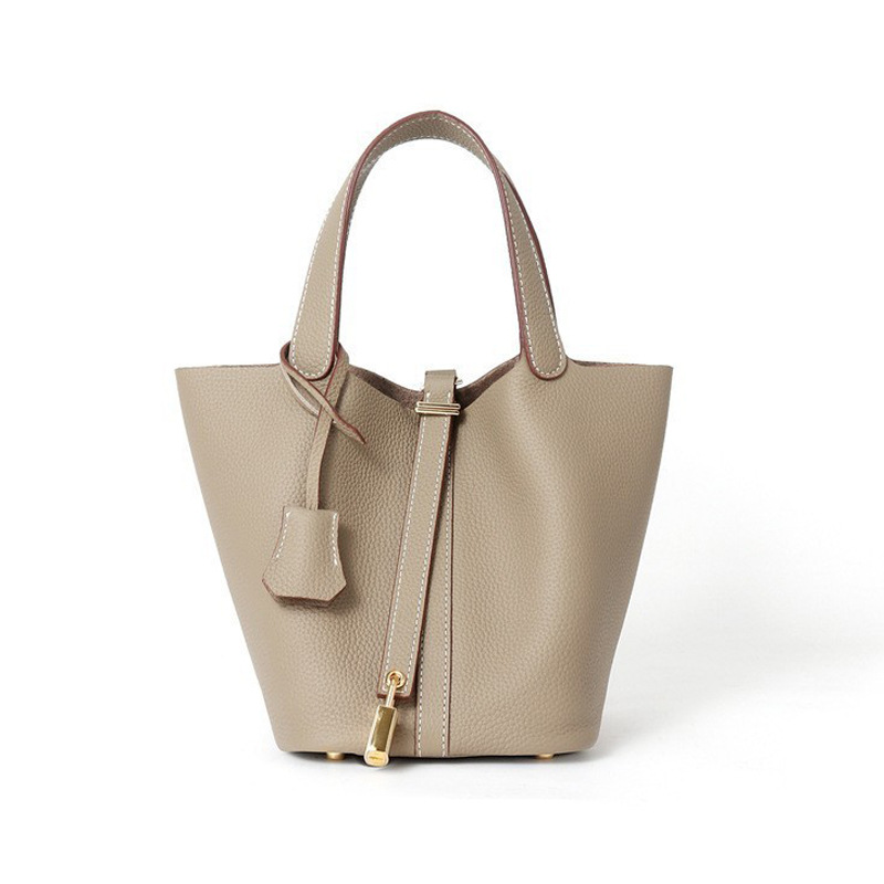 Top-Grain Leather Bucket Basket Bag | Bridal Edition product image