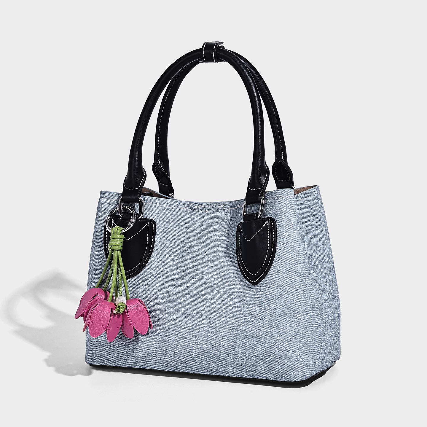 Vegan Leather Structured Top-Handle Tote — Clean Minimalist