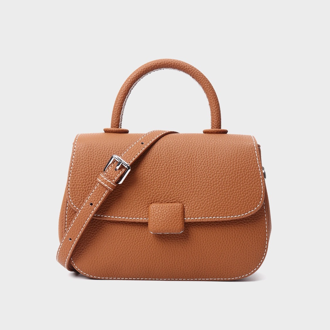 Vintage Genuine Leather Underarm Shoulder Bag Women Retro Large Capacity Top-Handle Bag product image
