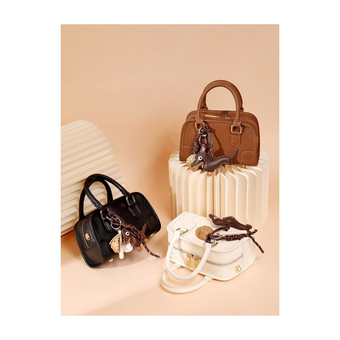 Product image 5 of Mini Leather Boston Crossbody Bag for wholesale handbag buyers