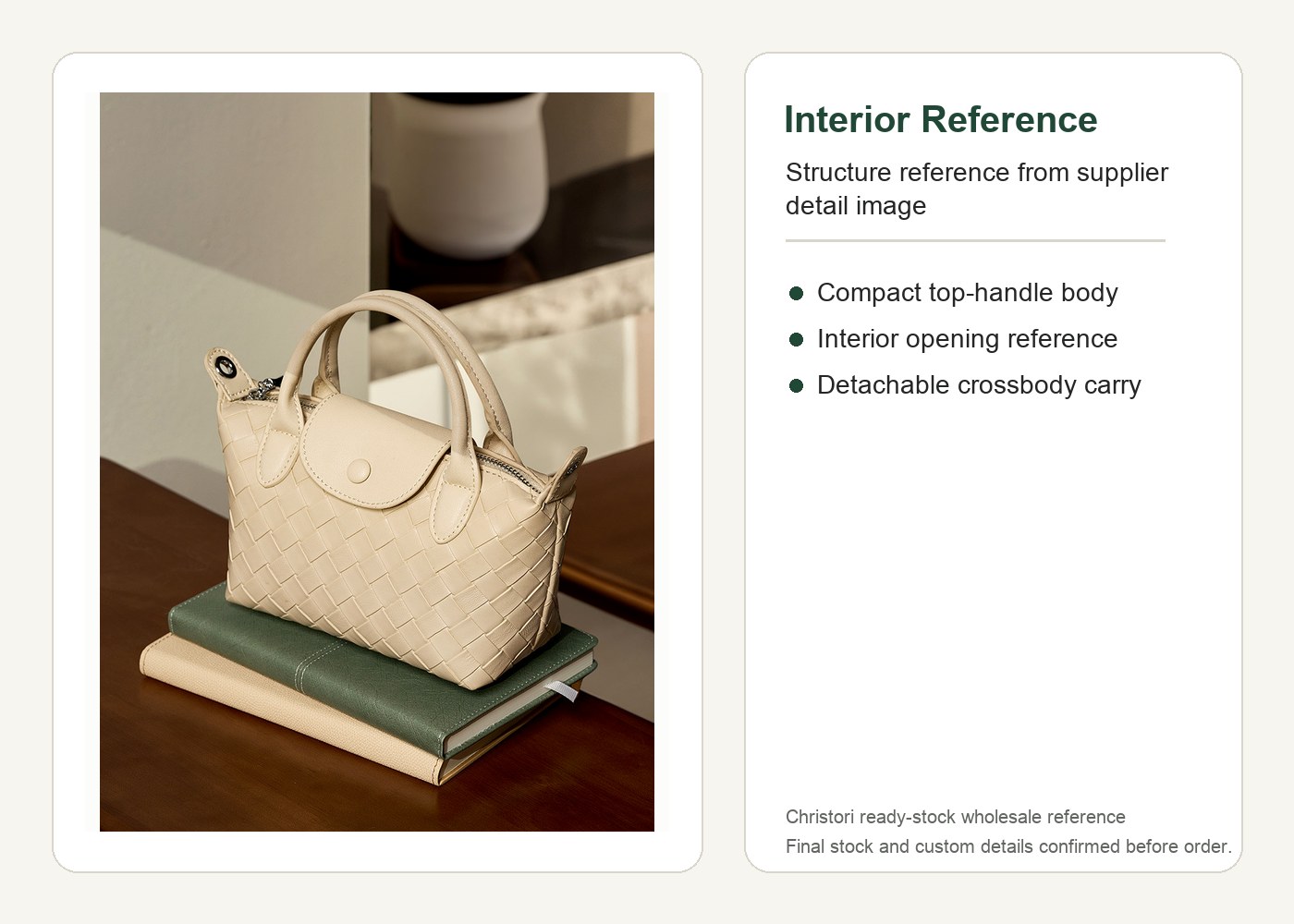 Product image 10 of Mini Woven Leather Dumpling Crossbody Bag for wholesale handbag buyers