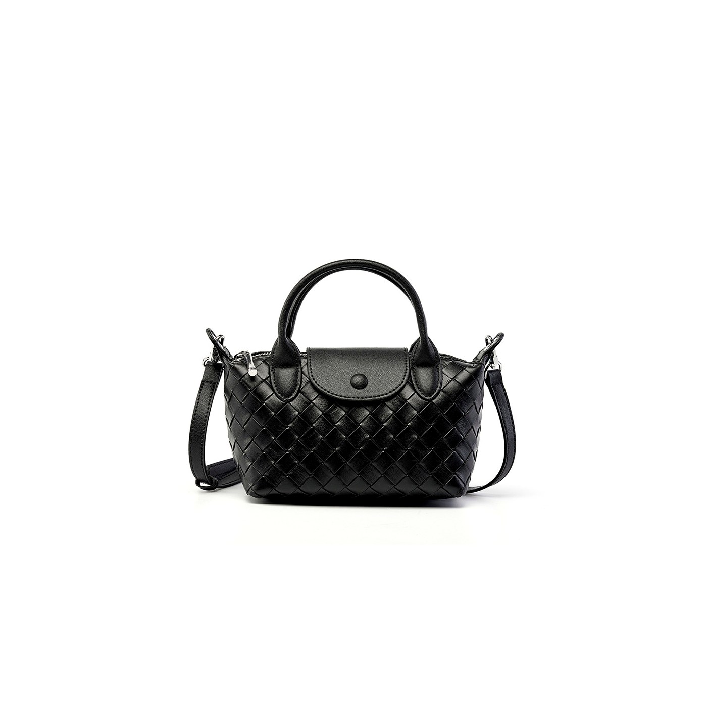 Product image 7 of Mini Woven Leather Dumpling Crossbody Bag for wholesale handbag buyers