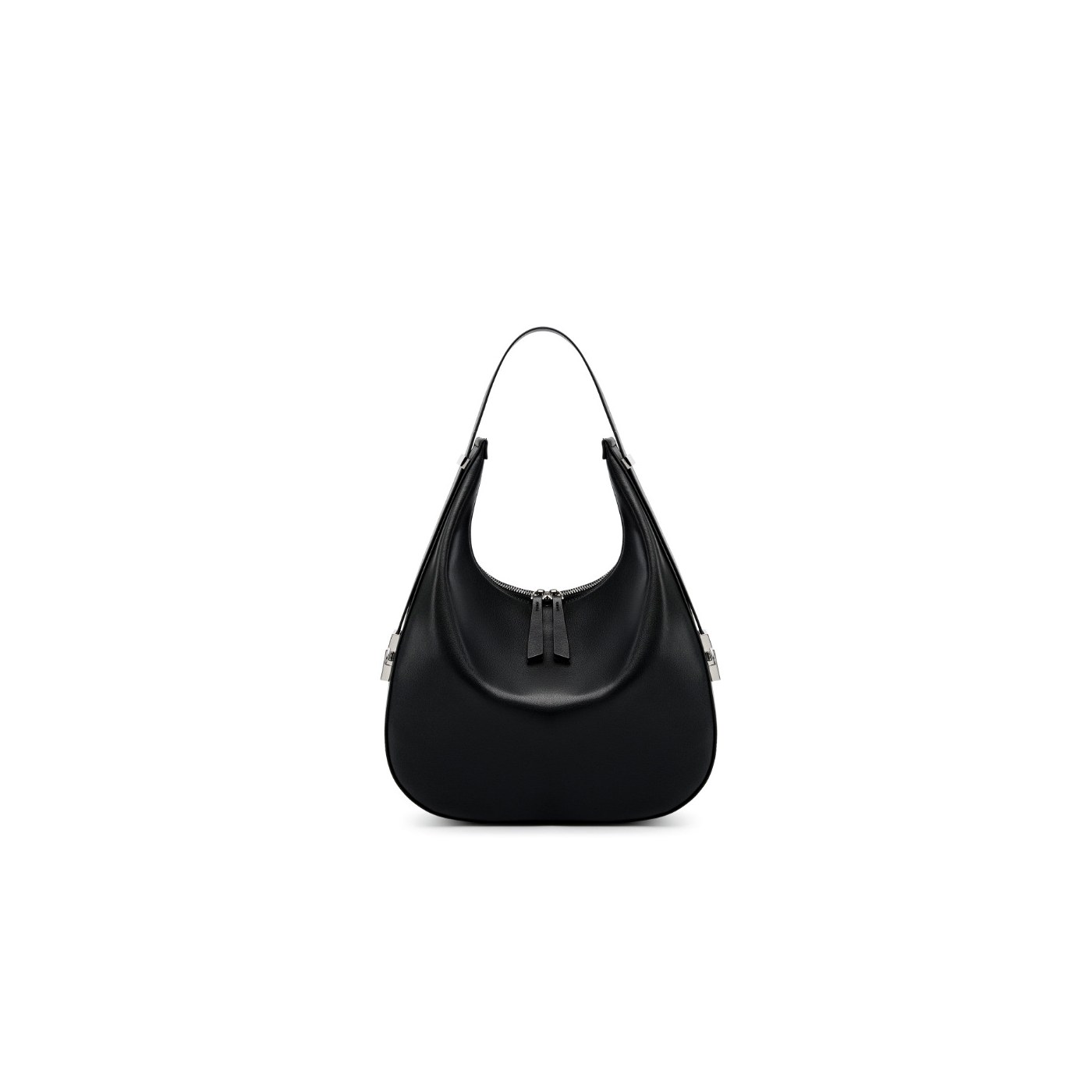 Crescent Leather Hobo Bucket Bag product example for Custom Packaging for Handbags
