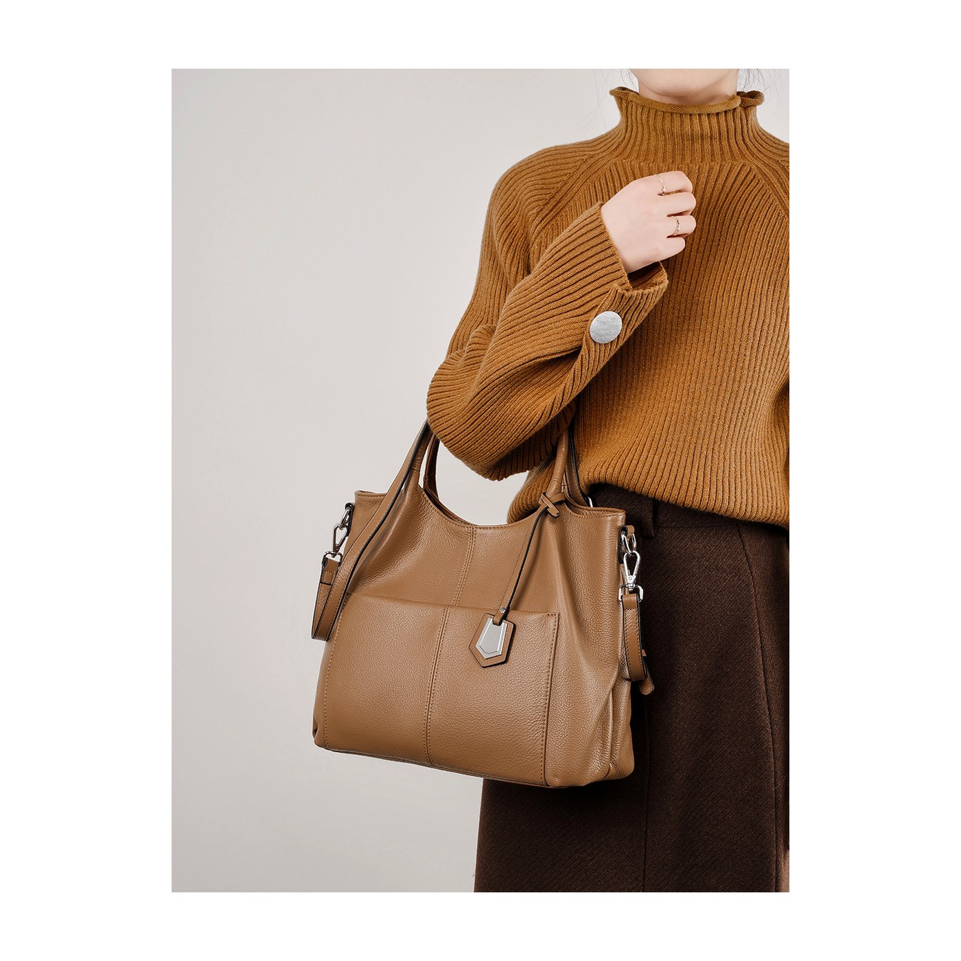 Product image 3 of Large Leather Mom Tote Bag for wholesale handbag buyers