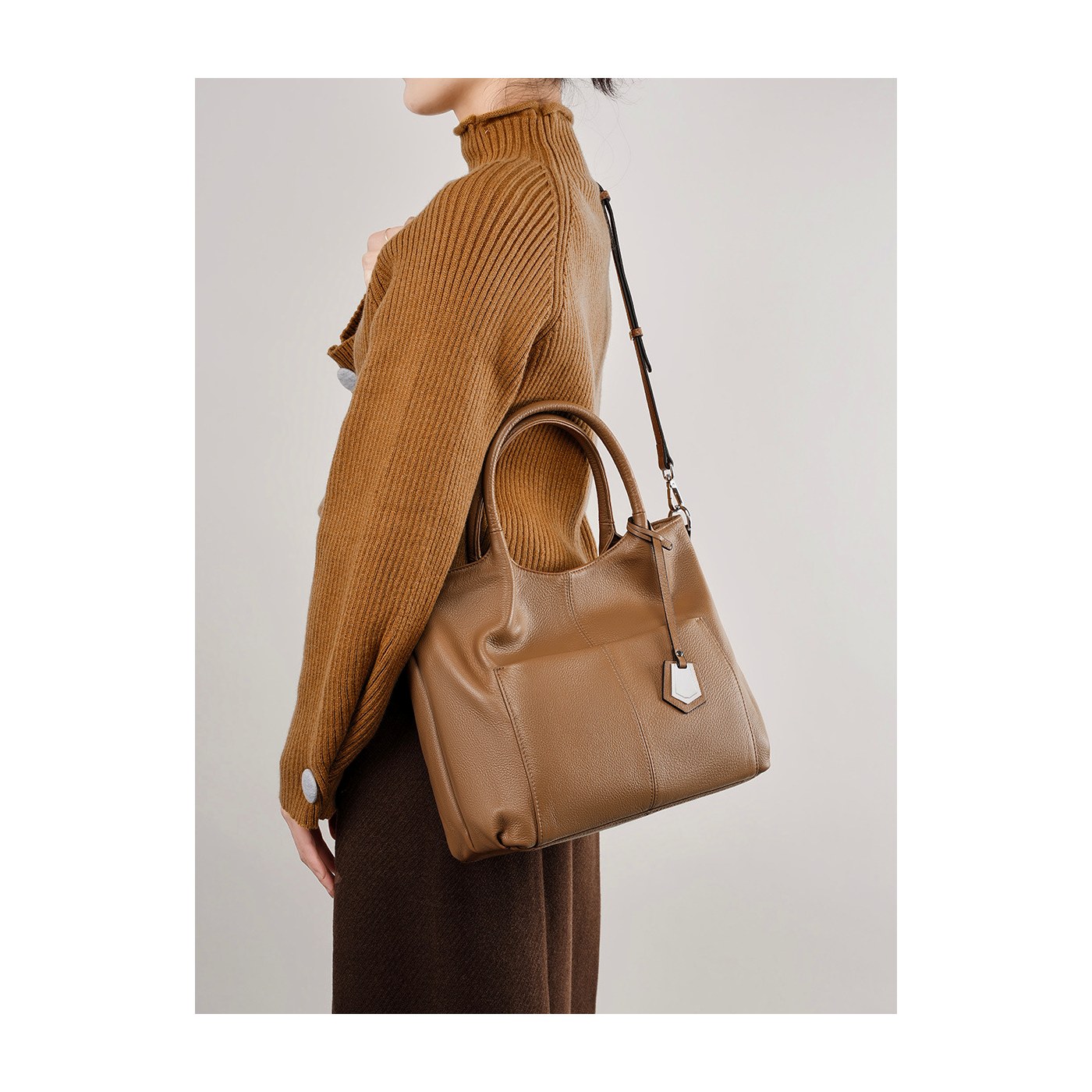 Product image 4 of Large Leather Mom Tote Bag for wholesale handbag buyers