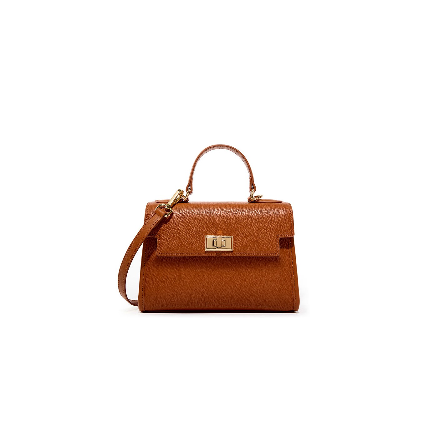 Mini Structured Leather Top Handle Bag product image