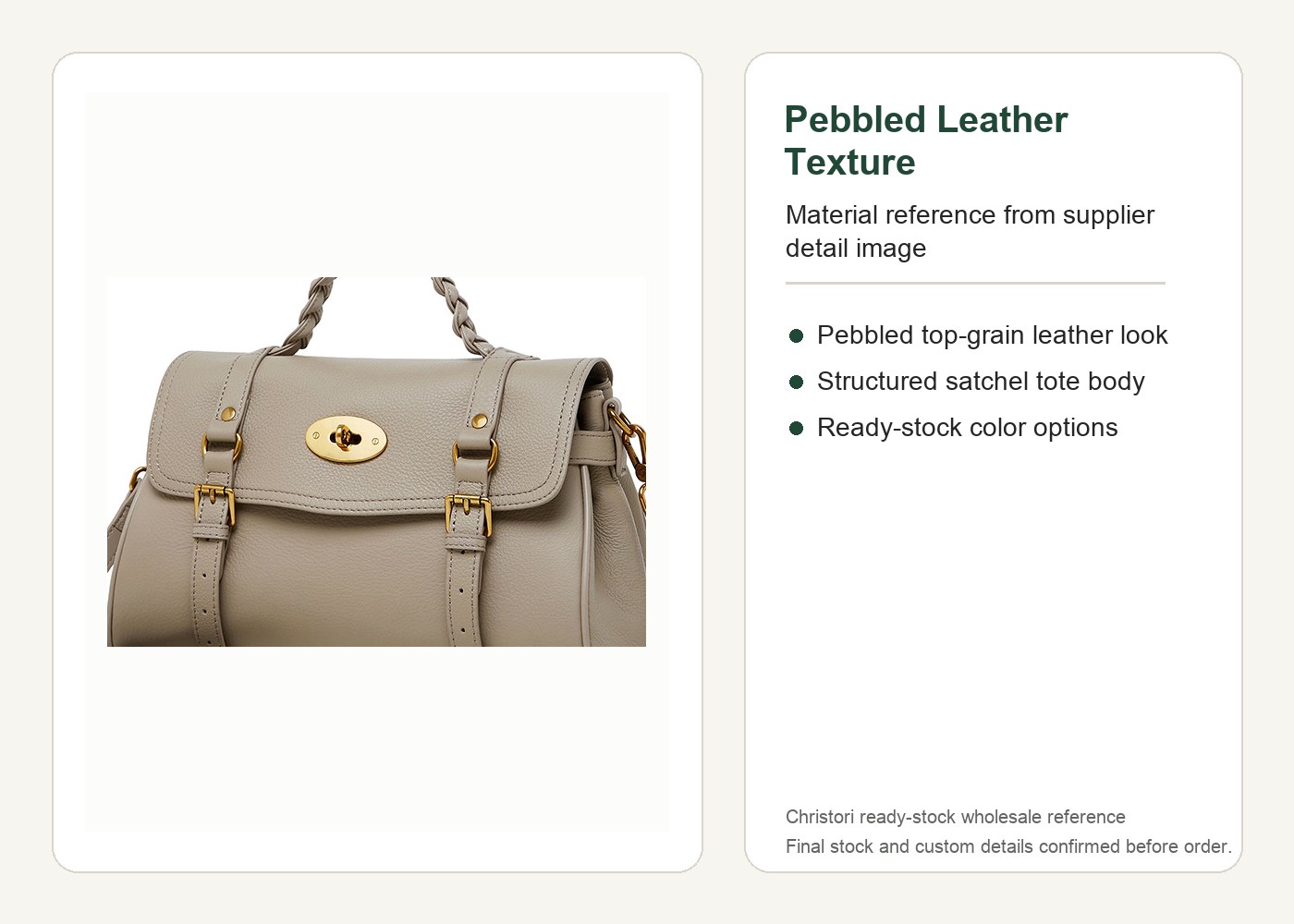 Product image 8 of Leather Commuter Satchel Tote Bag for wholesale handbag buyers