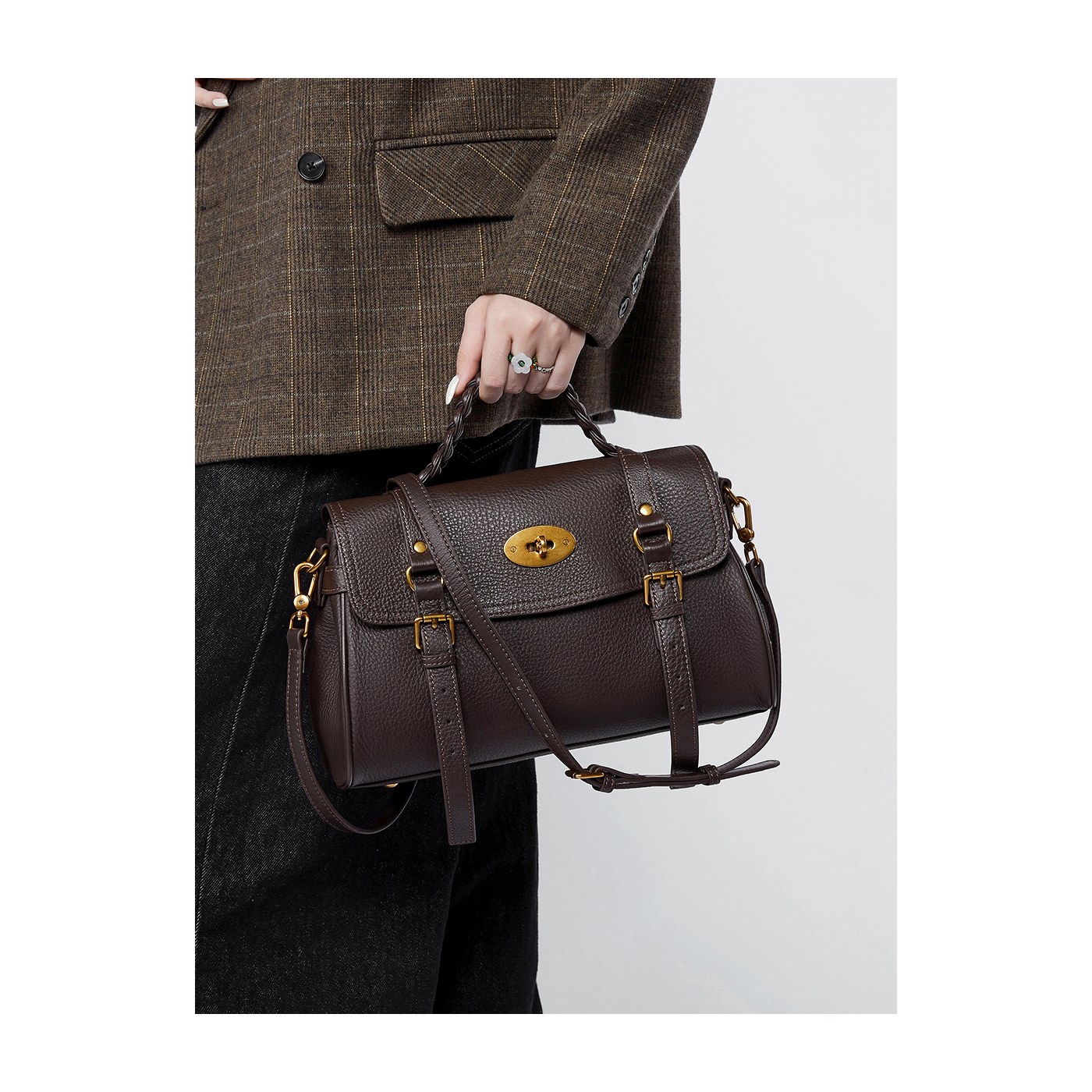 Product image 4 of Leather Commuter Satchel Tote Bag for wholesale handbag buyers