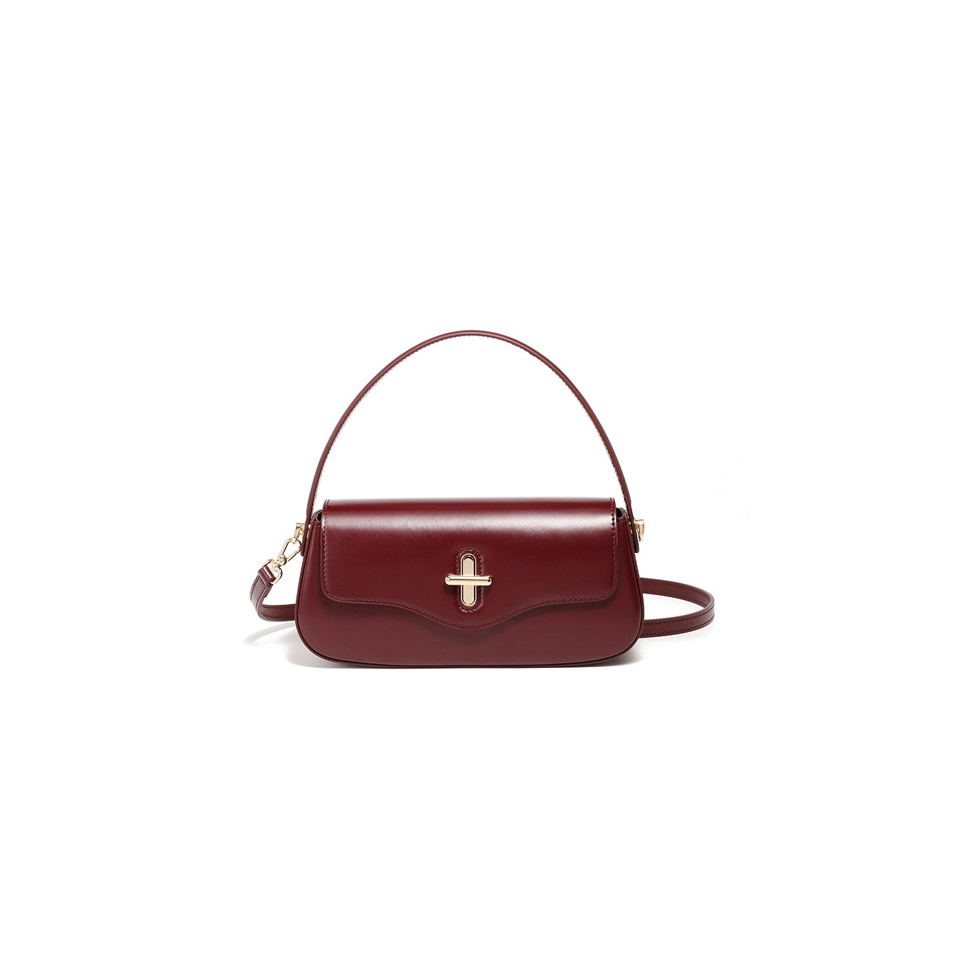 Product image 8 of Curved Leather Baguette Underarm Bag for wholesale handbag buyers