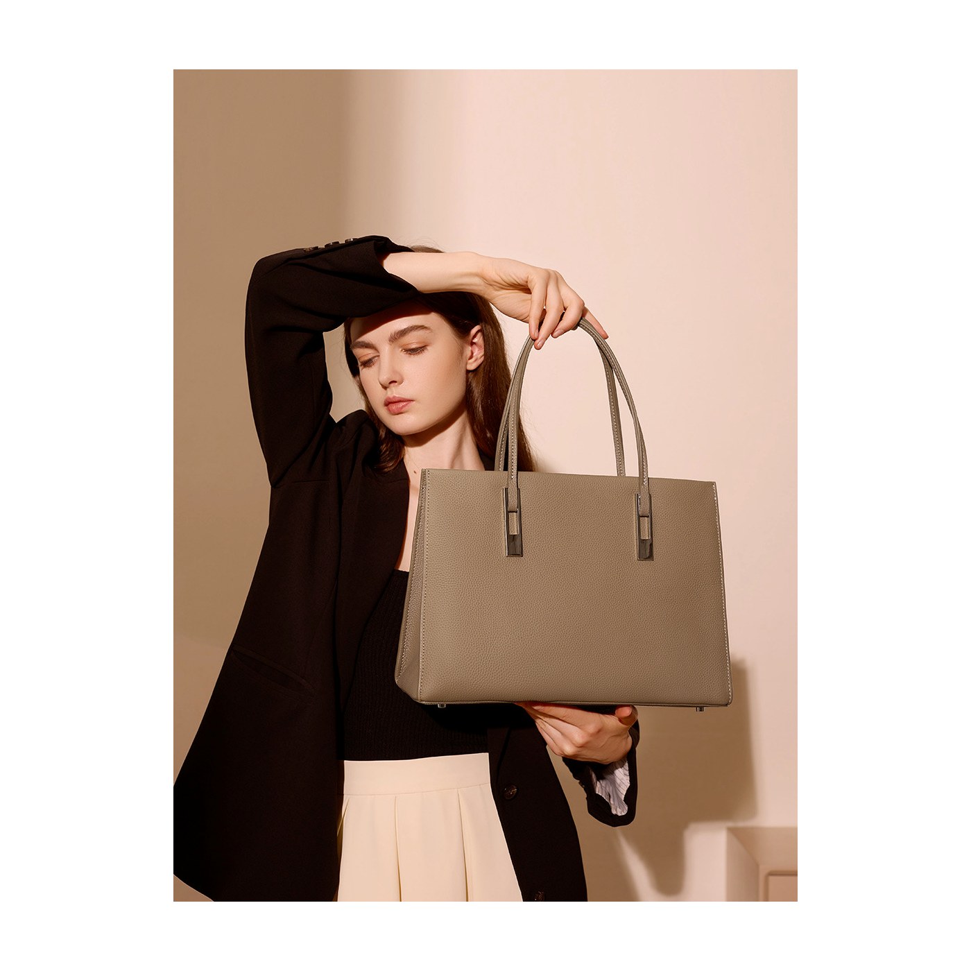 Product image 3 of Large Top Grain Leather Tote Bag for wholesale handbag buyers