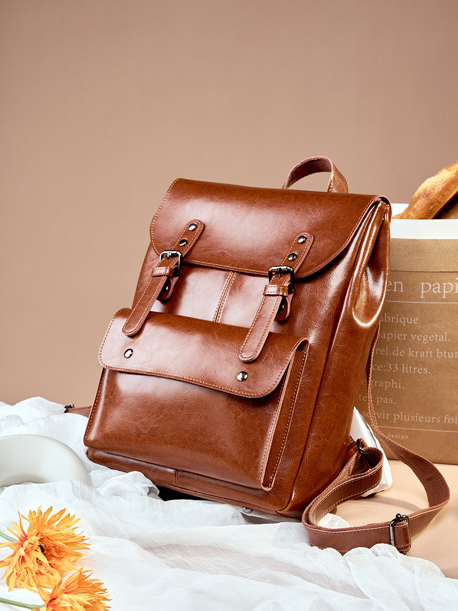 Full Leather 14 Inch Laptop Backpack product image