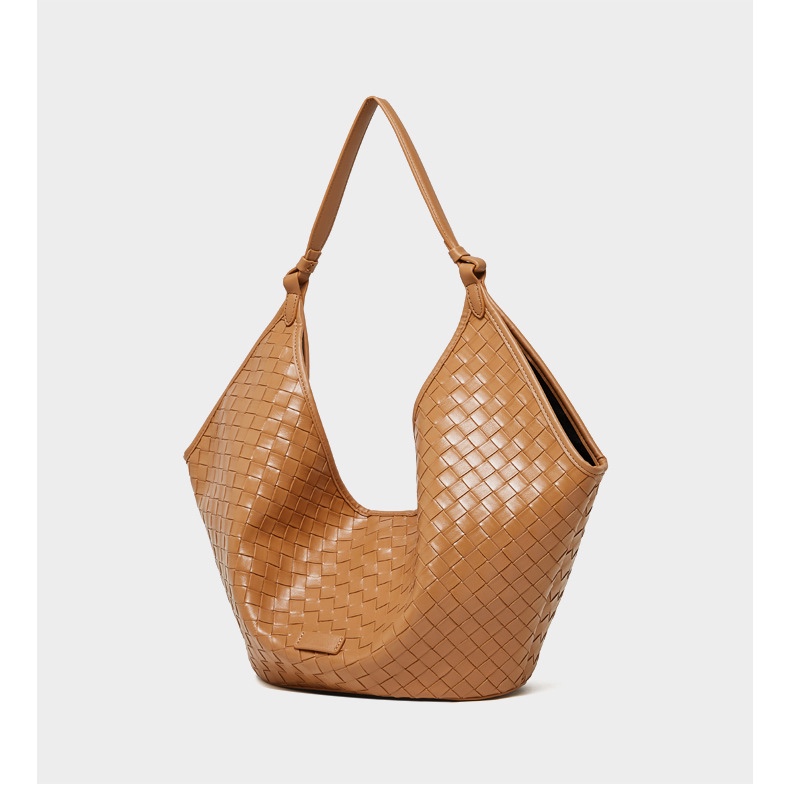 Product image 4 of Large Woven Genuine Leather Tote Bag for wholesale handbag buyers