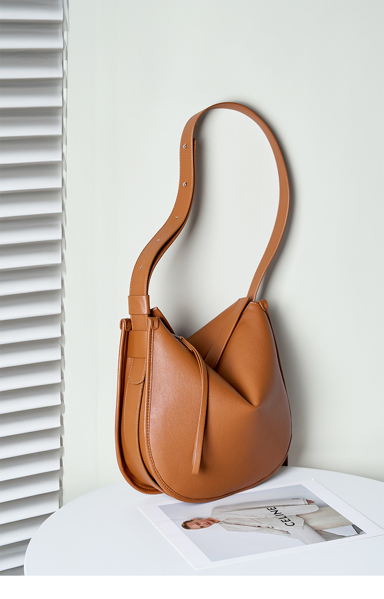 Product image 2 of Minimal Soft Leather Hobo Shoulder Bag for wholesale handbag buyers
