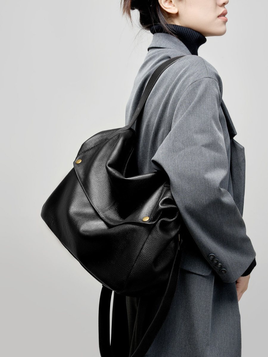Product image 6 of Oversized Soft Leather Shoulder Tote Bag for wholesale handbag buyers