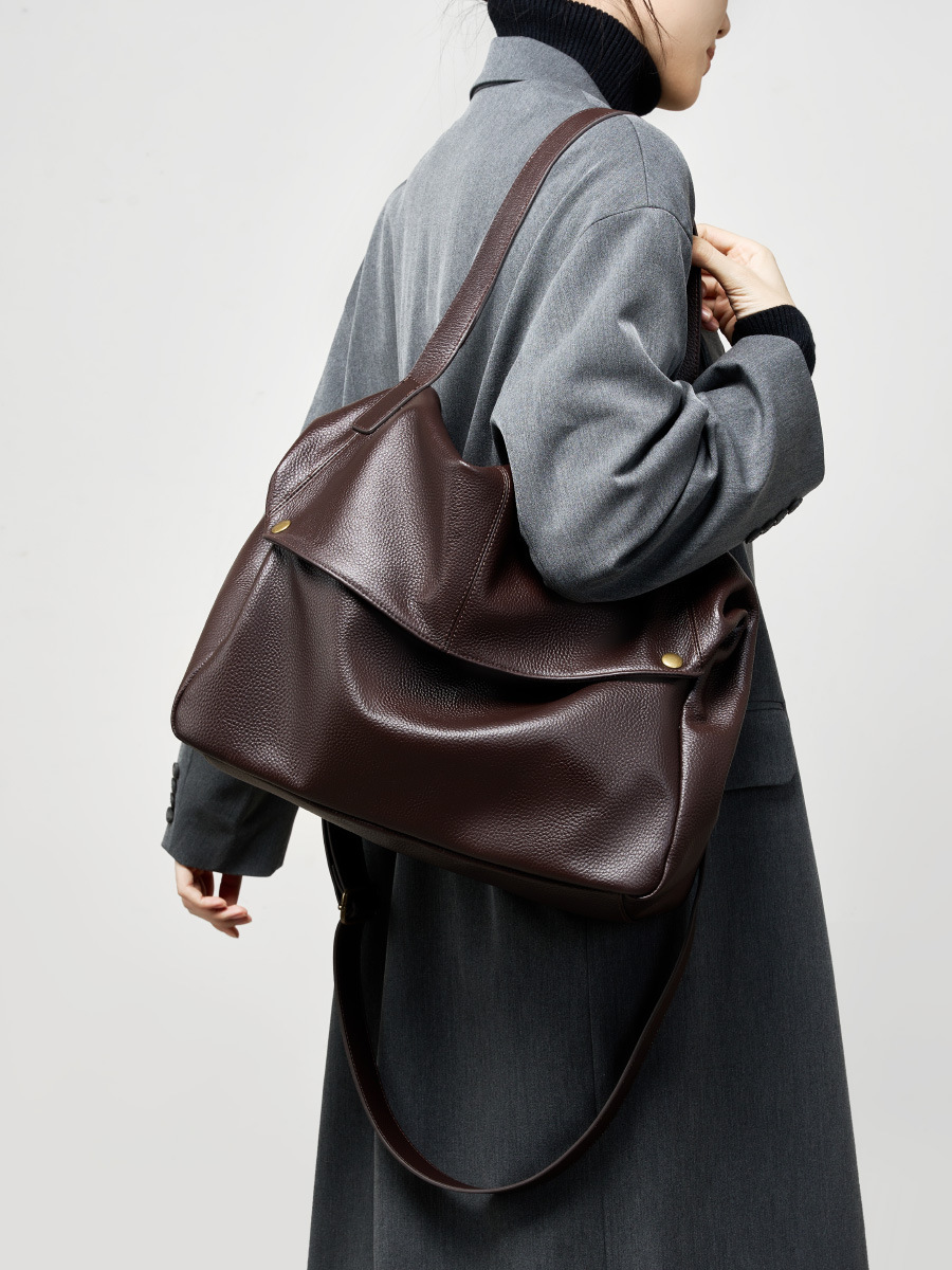 Oversized Soft Leather Shoulder Tote Bag product image for B2B handbag collection