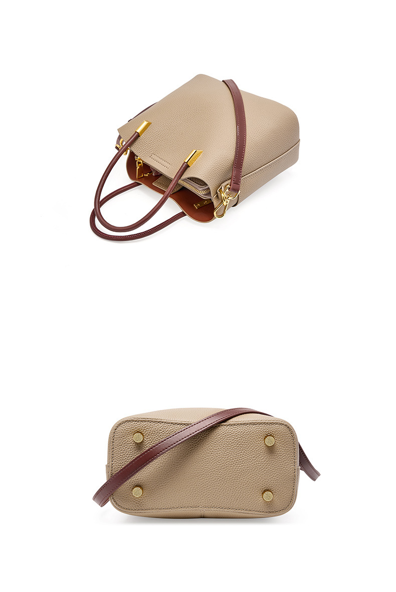 Product image 5 of Structured Genuine Leather Bucket Bag for wholesale handbag buyers