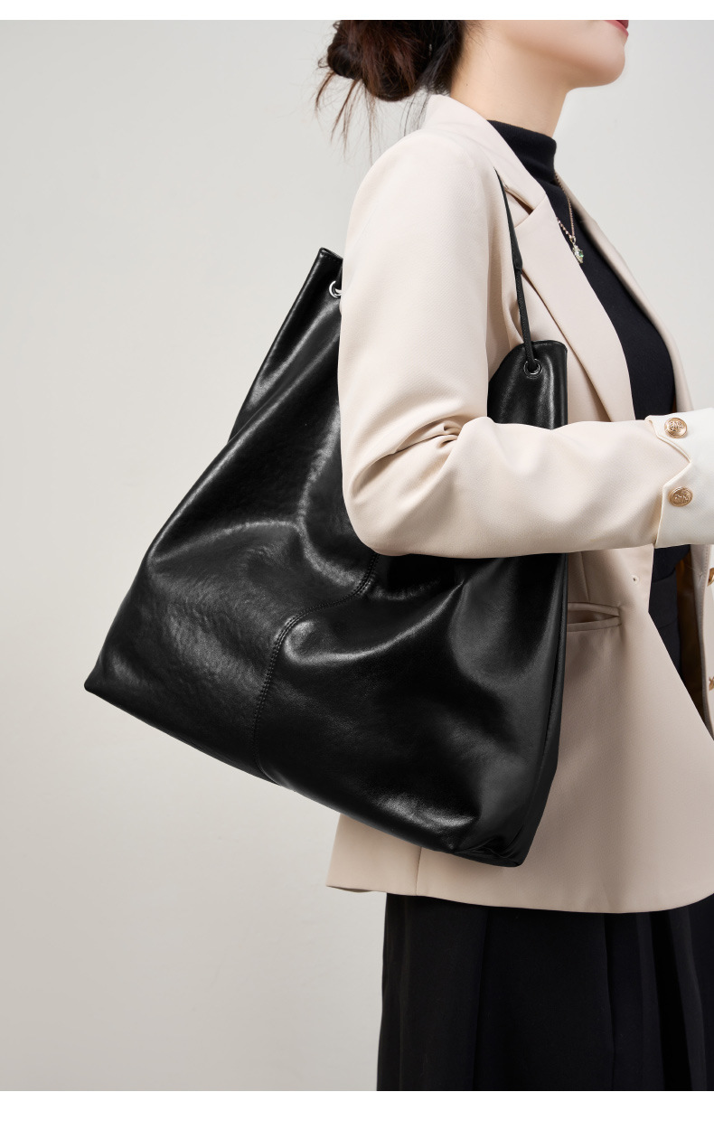 Product image 2 of Vegetable Tanned Leather Commuter Tote Bag for wholesale handbag buyers