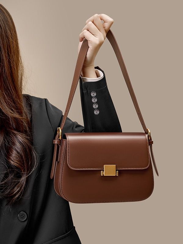 Compact Leather Flap Shoulder Bag product image for B2B handbag collection