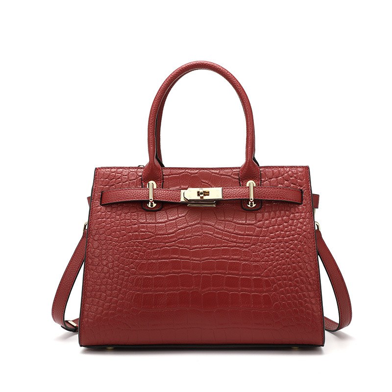 Product image 6 of Croc Embossed Leather Top Handle Handbag for wholesale handbag buyers
