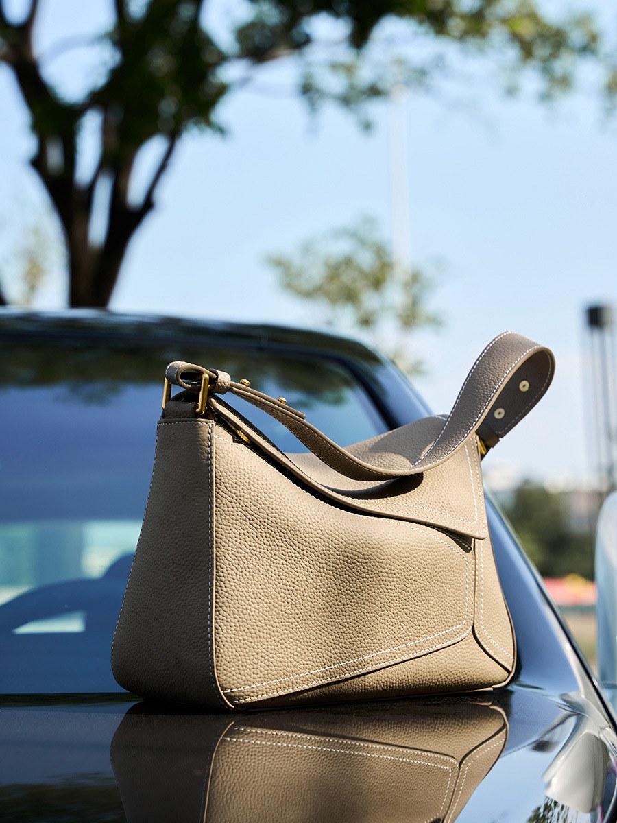 Product image 4 of Geometric Leather Pillow Shoulder Bag for wholesale handbag buyers