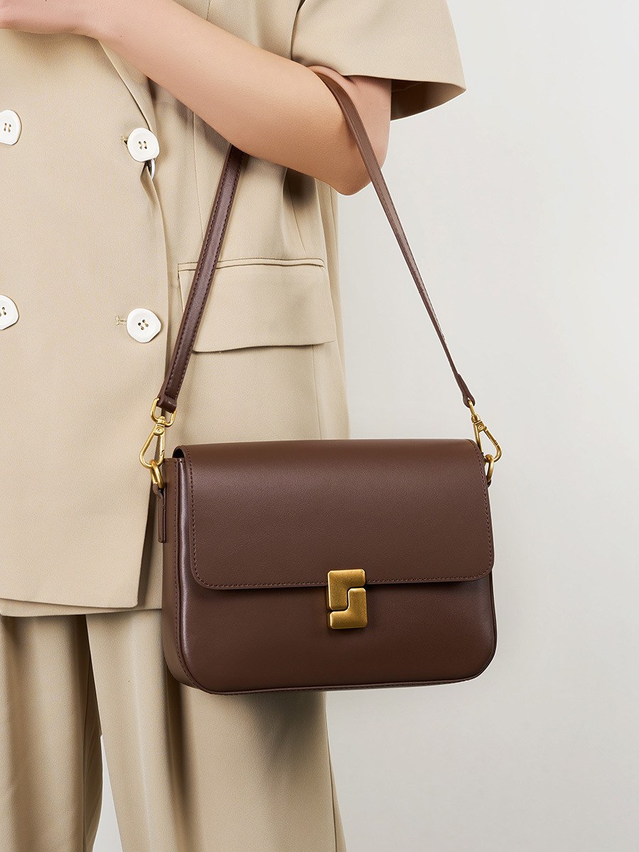 Product image 2 of Leather Flap Crossbody Box Bag for wholesale handbag buyers
