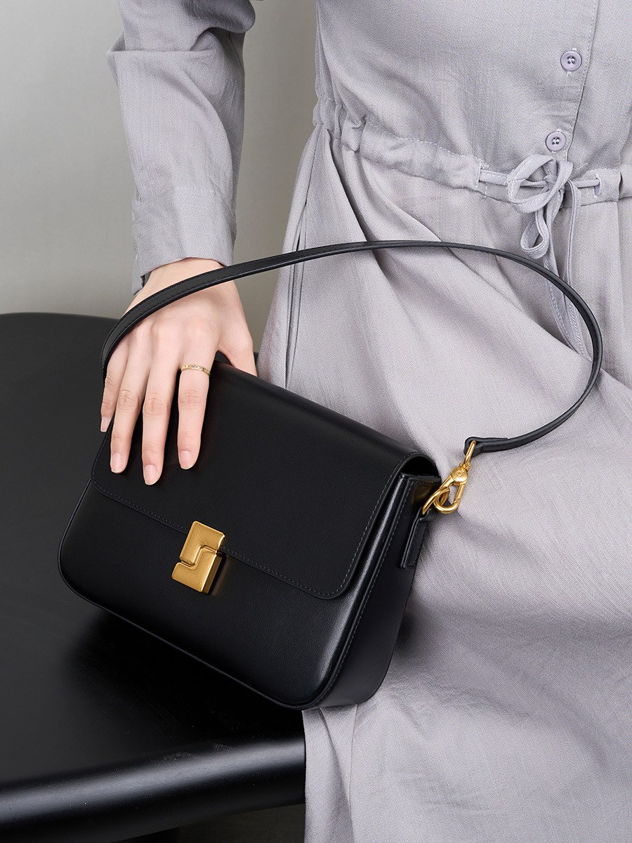 Product image 3 of Leather Flap Crossbody Box Bag for wholesale handbag buyers