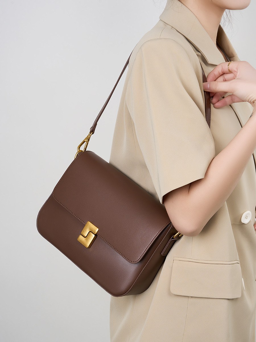 Leather Flap Crossbody Box Bag product image for B2B handbag collection