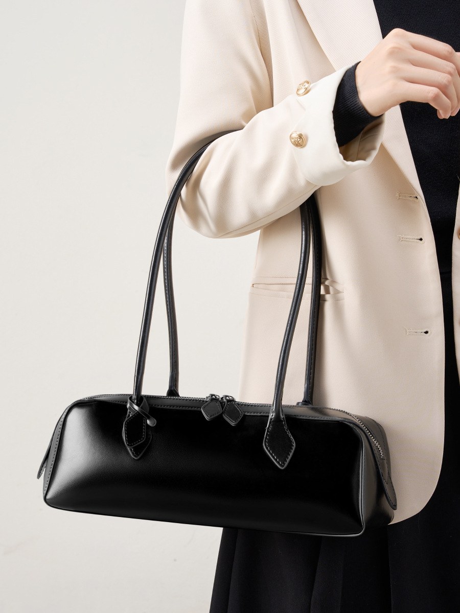 Product image 3 of Long Leather Baguette Shoulder Bag for wholesale handbag buyers