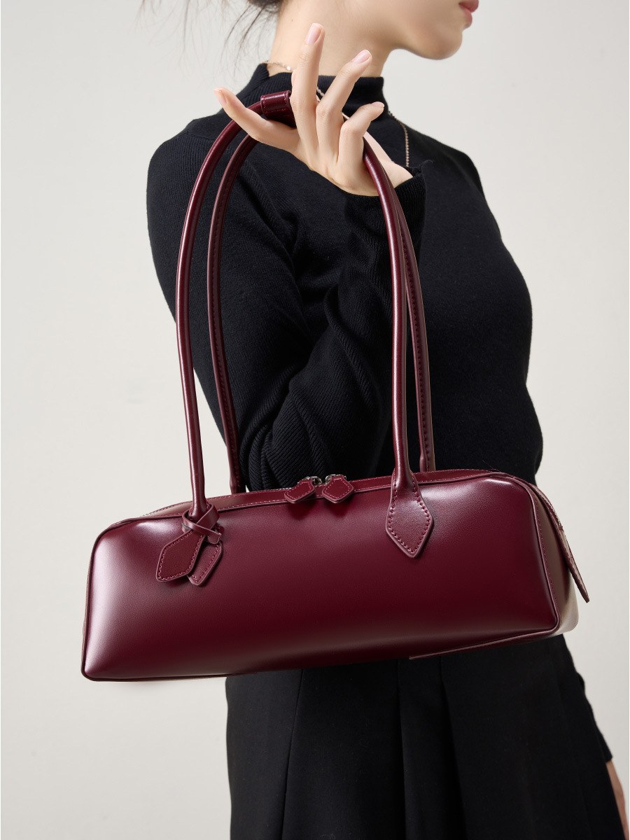 Product image 4 of Long Leather Baguette Shoulder Bag for wholesale handbag buyers