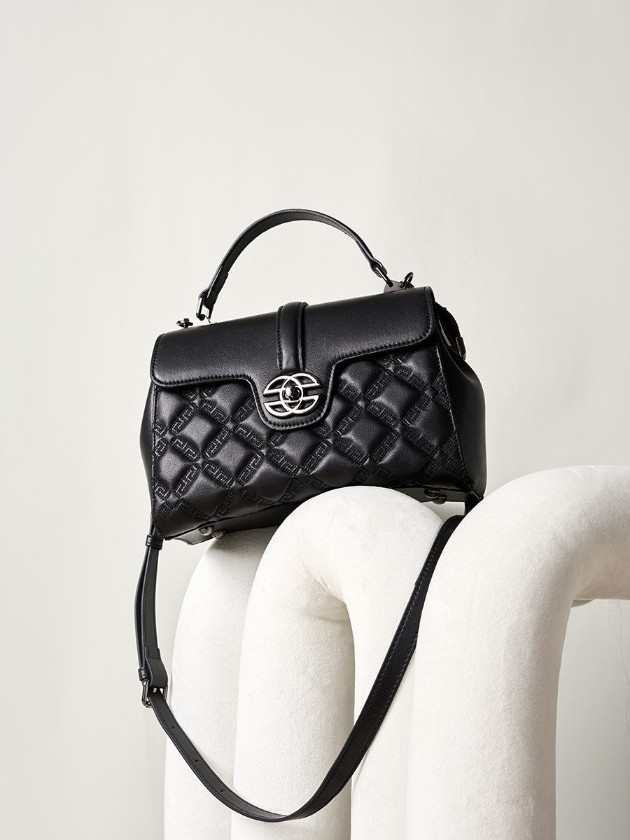 Product image 4 of Quilted Leather Top Handle Satchel Bag for wholesale handbag buyers