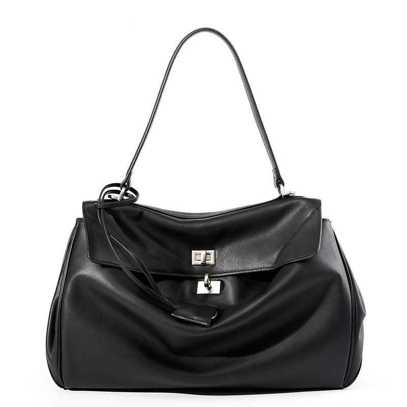 Product image 6 of Soft Calf Leather Lock Shoulder Tote Bag for wholesale handbag buyers
