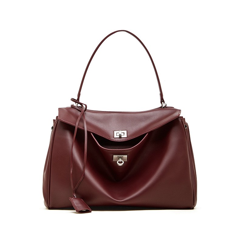 Product image 8 of Soft Calf Leather Lock Shoulder Tote Bag for wholesale handbag buyers
