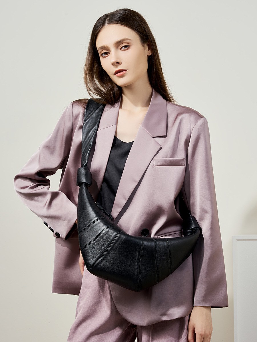 Product image 2 of Soft Sheepskin Croissant Shoulder Bag for wholesale handbag buyers